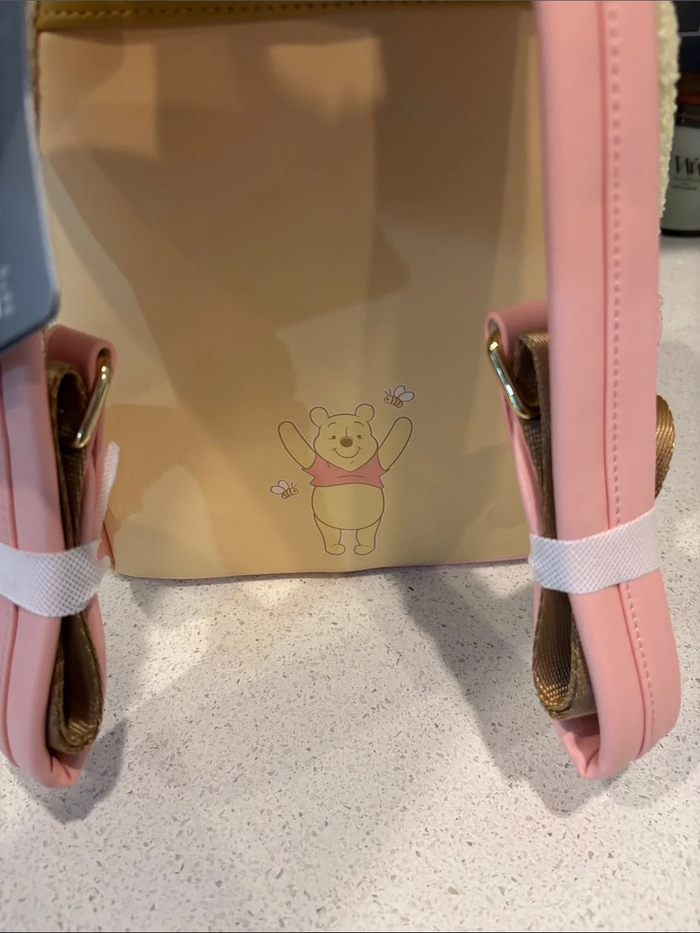 Disney Yellow & Pink Winnie the Pooh Sherpa Loungefly Backpack NWT